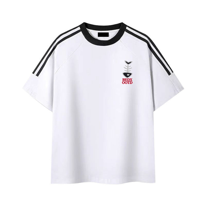 Heavy Cotton Short-sleeved T-shirt Men's Loose Top - Acquisti Online