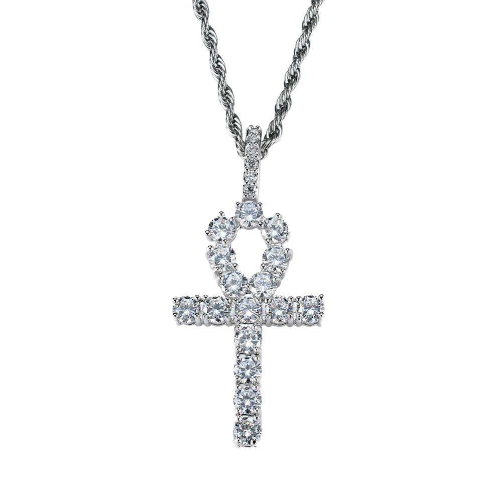 Fashionable Hip Hop Ankh Cross Pendant Necklace