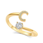 Fashionable Women's Adjustable Letter Ring