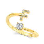 Fashionable Women's Adjustable Letter Ring