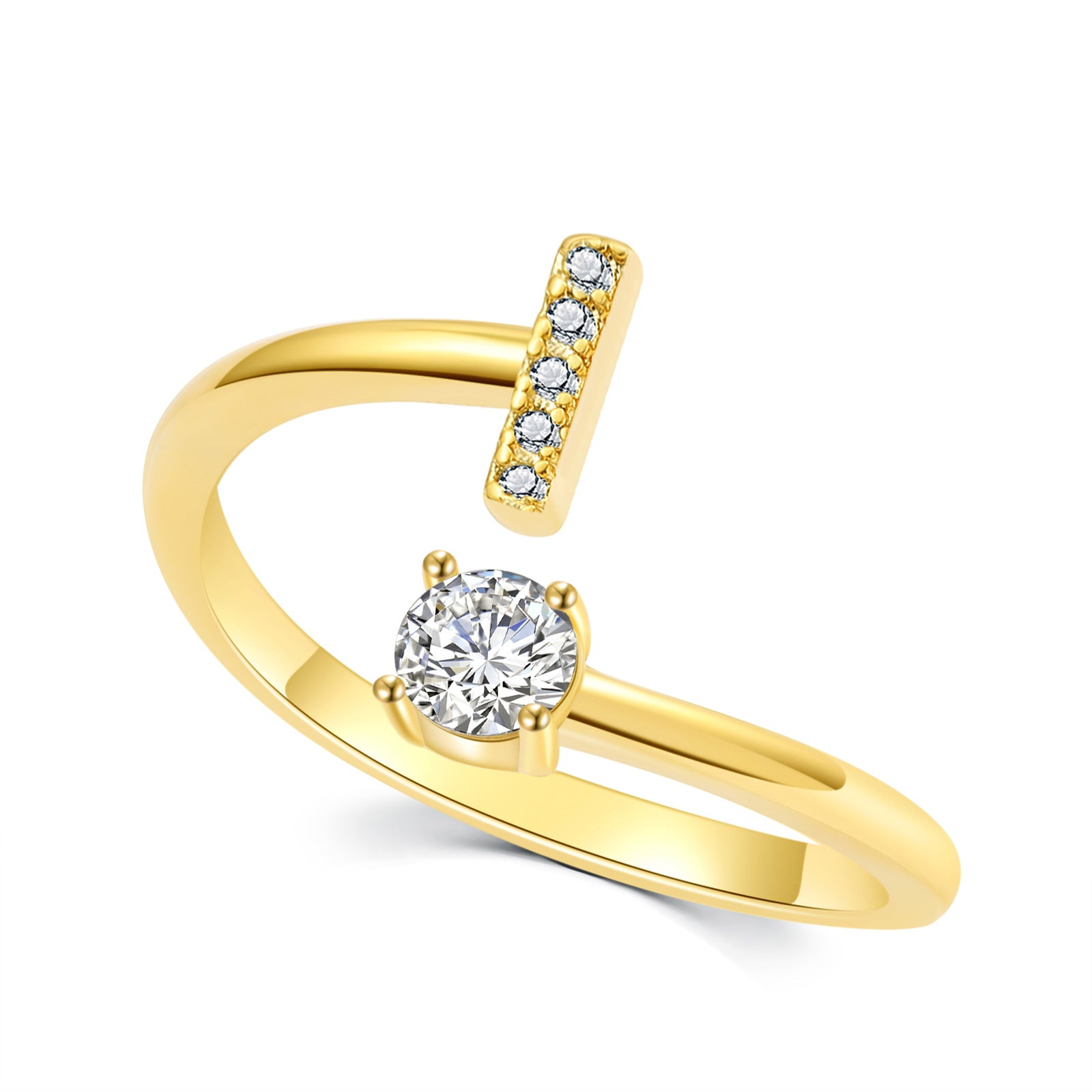 Fashionable Women's Adjustable Letter Ring