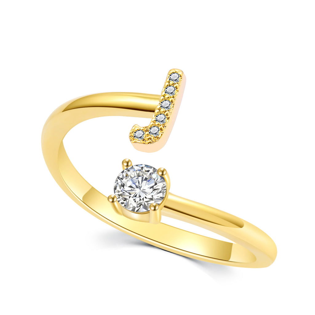 Fashionable Women's Adjustable Letter Ring