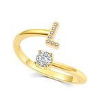Fashionable Women's Adjustable Letter Ring