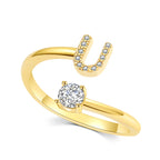 Fashionable Women's Adjustable Letter Ring