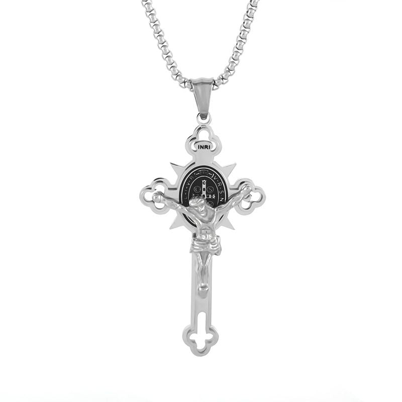New Fashionable Saint Benedict Cross Necklace