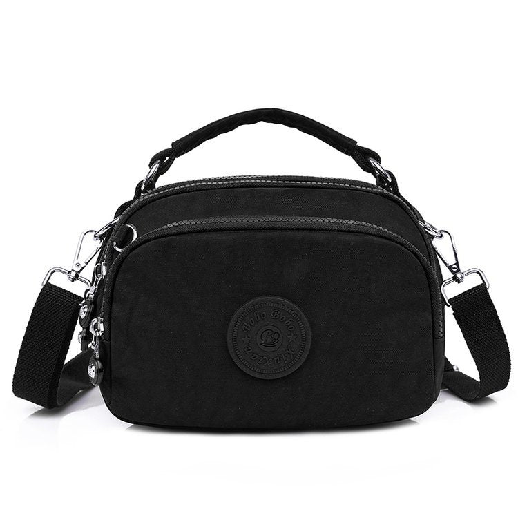 Women's Lightweight Waterproof Crossbody Bag Classic Nylon Handbag Multi Pocket Messenger Sling Shoulder Handbag
