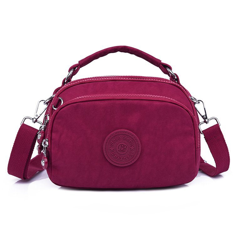 Women's Lightweight Waterproof Crossbody Bag Classic Nylon Handbag Multi Pocket Messenger Sling Shoulder Handbag