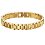 Stylish Stainless Steel Gold-Plated Bracelet