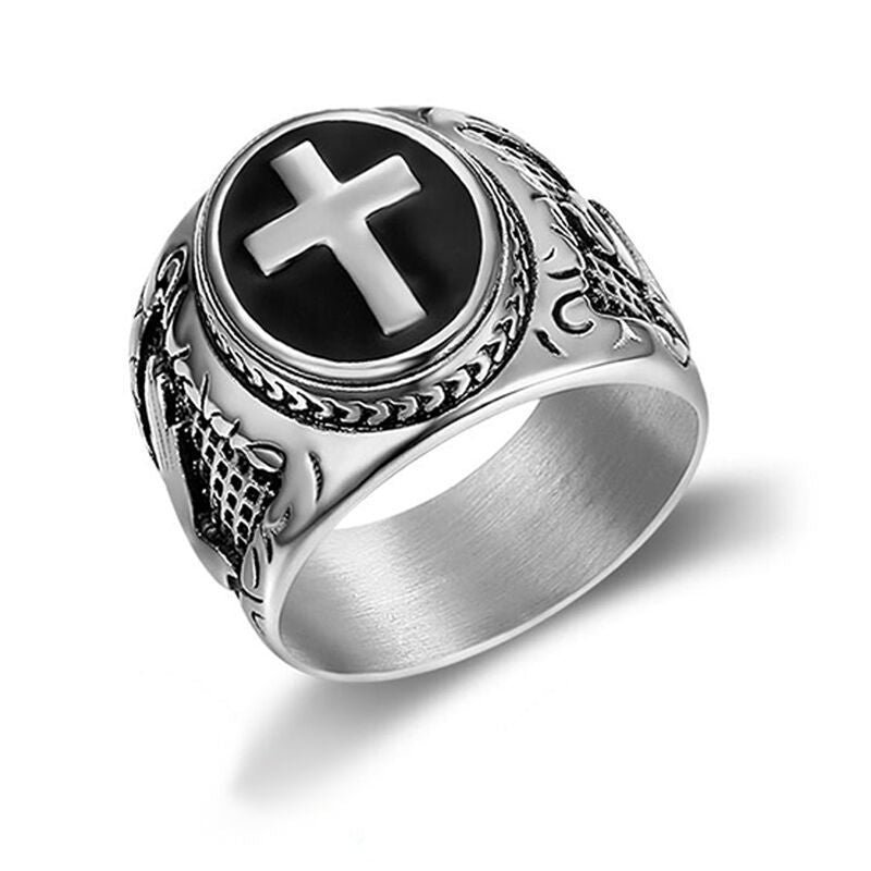 Stylish New Men's Cross Ring