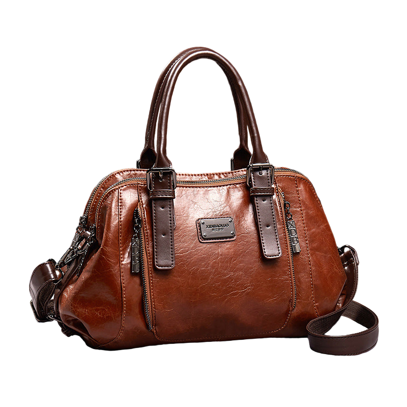 Women's Shoulder Bag High Quality Ladies Retro Brand  Handbag PU Leather Large Capacity Vintage Luxury Classic Handbag - Acquisti Online