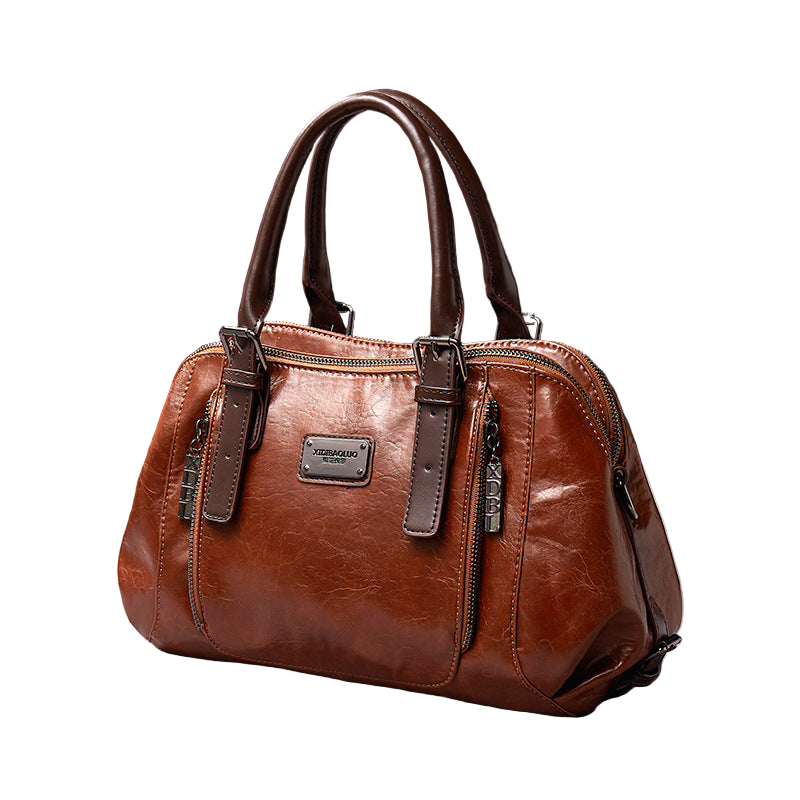 Women's Shoulder Bag High Quality Ladies Retro Brand  Handbag PU Leather Large Capacity Vintage Luxury Classic Handbag - Acquisti Online