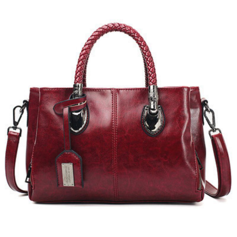 Fahionable Women's Soft Leather Handbag Crossboday Bag Luxury Shoulder Handbags Large Capacity Women Shoulder Bags - Acquisti Online