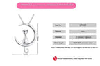 Women Fashionable Necklace Silver Color Simple Cute Pet Cat Moon Jewelry Set for Women Gift Animal Necklace