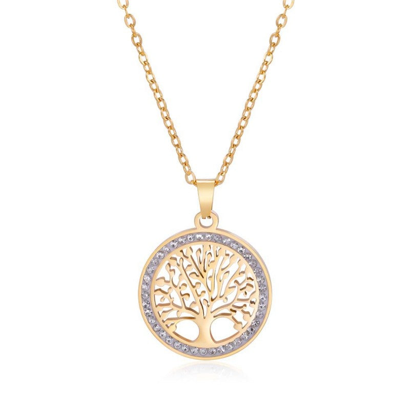 New Fashion Big Tree Pendant Snake Chain Women's Nacklaces