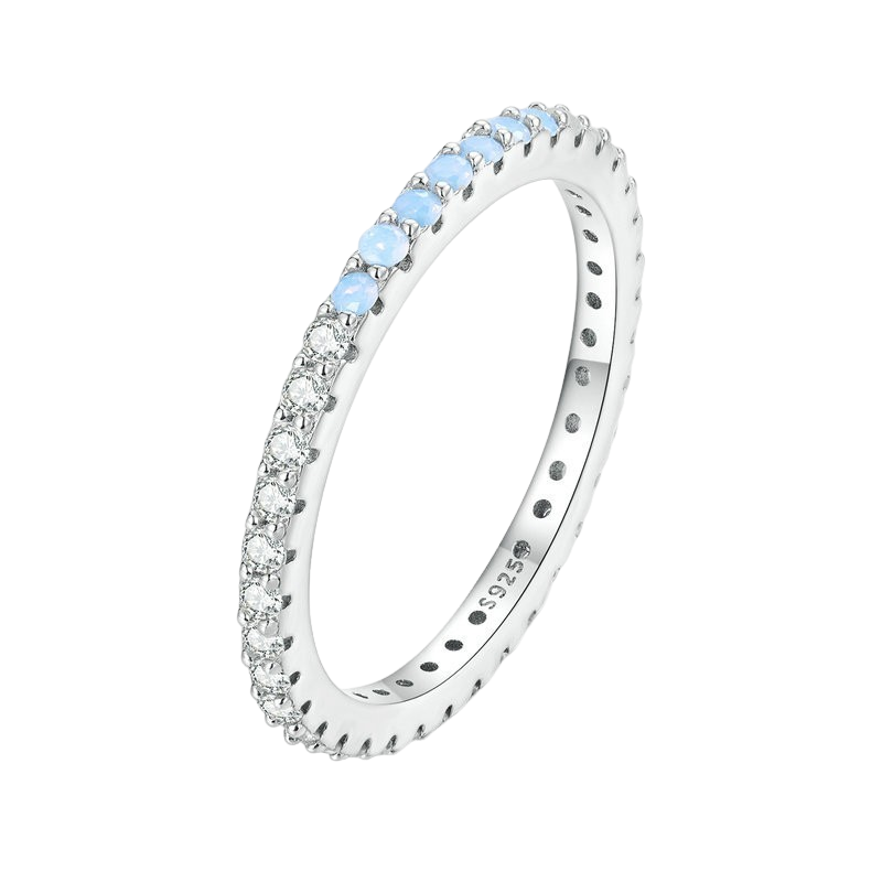 Fashionable New Geometric Opal Women's Rings