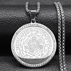 Magic Array Round Card Pendant Nacklaces