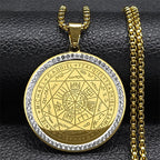 Magic Array Round Card Pendant Nacklaces