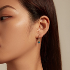 Women Fashionable Earrings S925 Silver Crystal Earring Silver Hypoallergenic Water Drop Ear Buckle Women Earrings