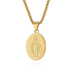New Fashion Oval Medal Pendant Necklace