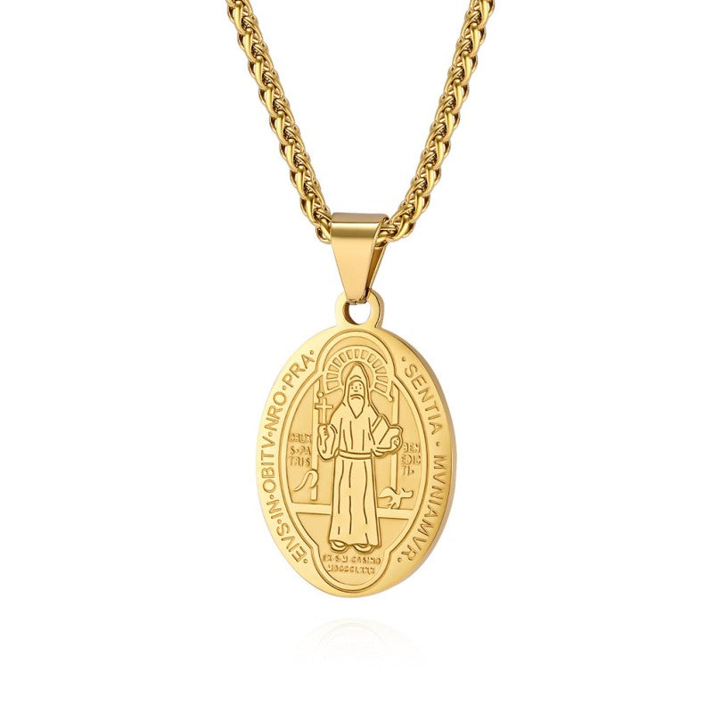 New Fashion Oval Medal Pendant Necklace