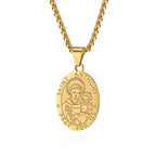 New Fashion Oval Medal Pendant Necklace