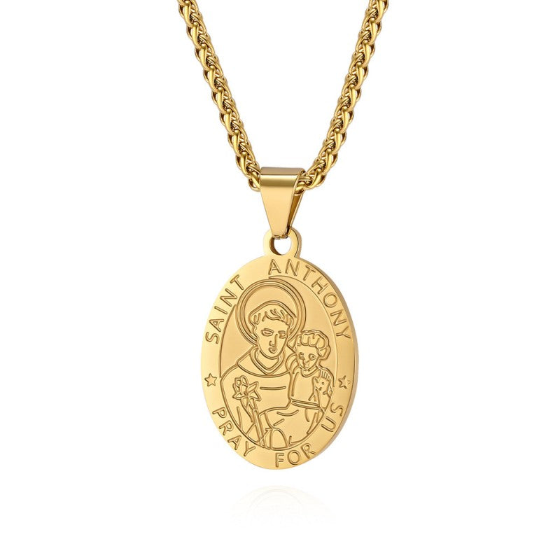 New Fashion Oval Medal Pendant Necklace
