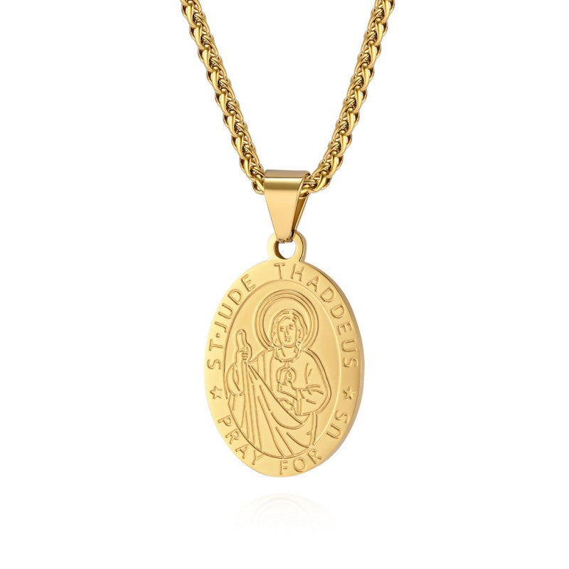 New Fashion Oval Medal Pendant Necklace
