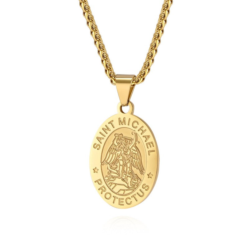 New Fashion Oval Medal Pendant Necklace