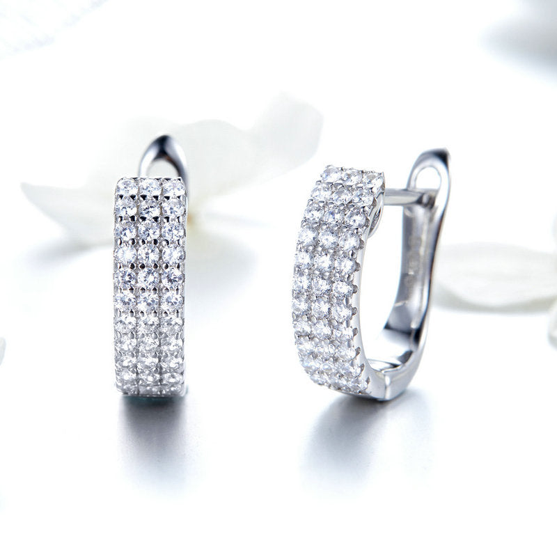 Simple Women's S925 silver Ear Ring