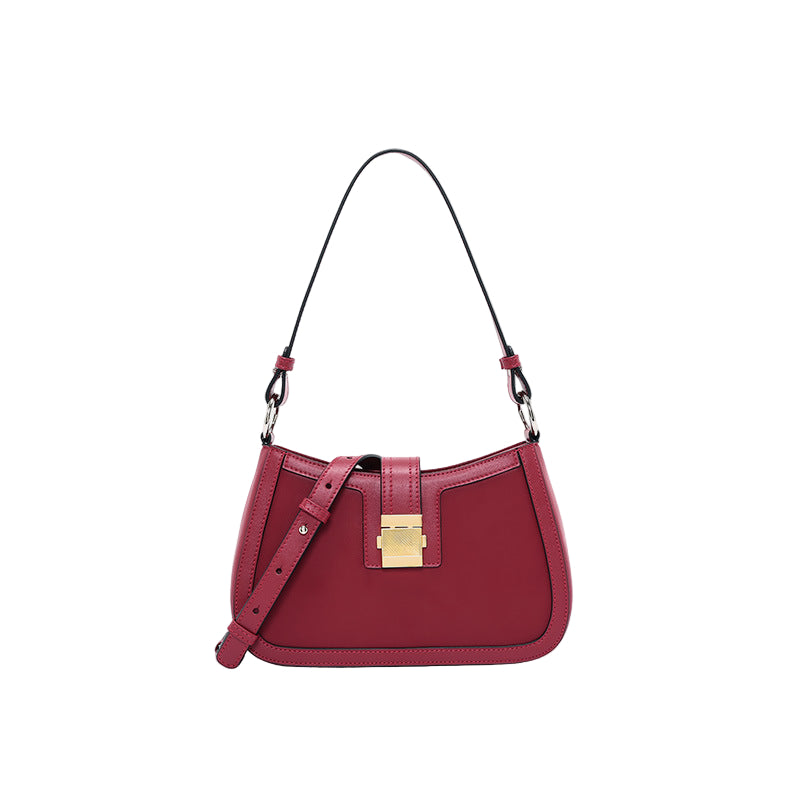 Women's Fashionable Original Leather Shoulder Bag Zipper Pocket Large Capacity Handbag Women's Fashion Shoulder Bag