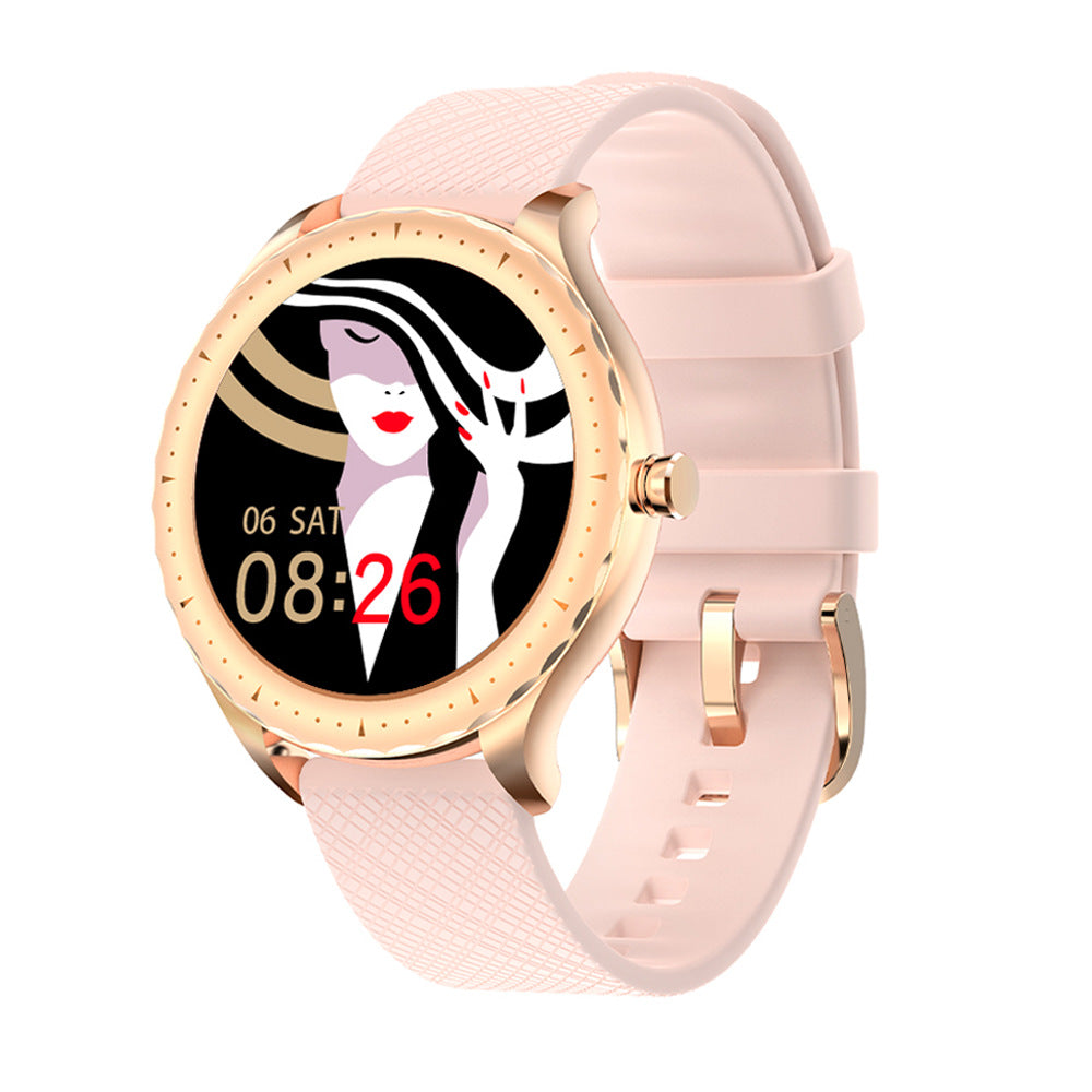 Vrouwen Smartwatch Bluetooth Calls Fitness Tracker met 1,09'' Rond Touchscreen Waterdichte Gezondheidsmonitor Smartwatch