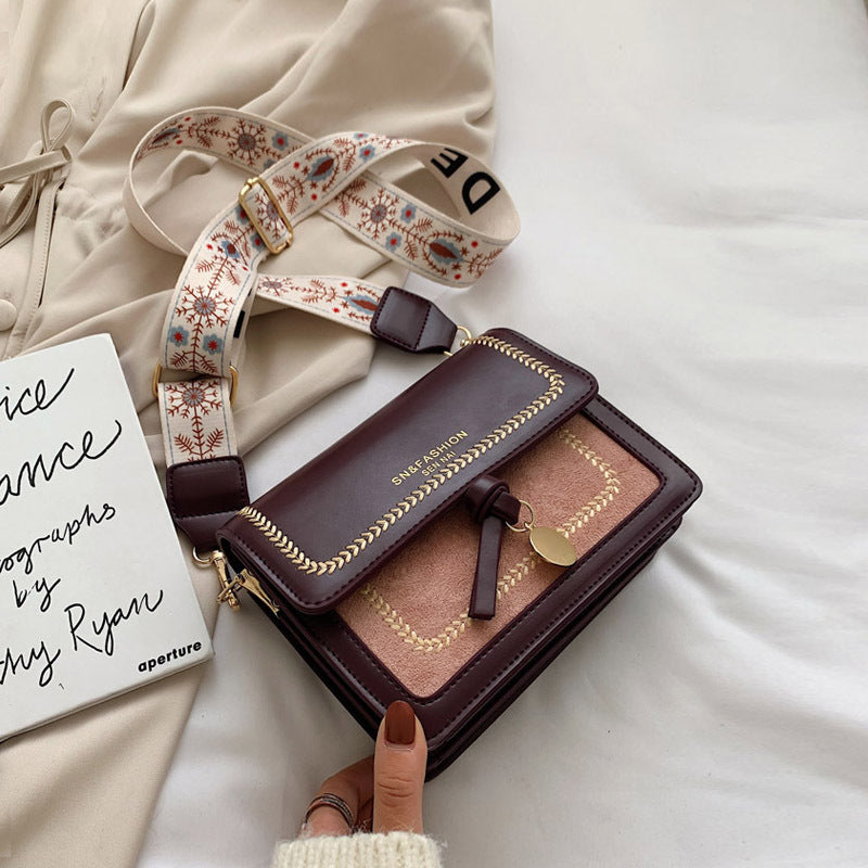 Women's Crossbody Bag With Square Shoulder Strap