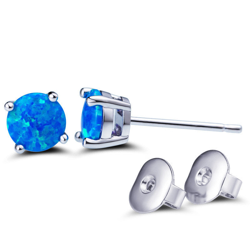 Trendy damesoorbellen van 925 sterling zilver, hoogwaardige, gepersonaliseerde oorbellen met opaal, geschikt voor elke gelegenheid.