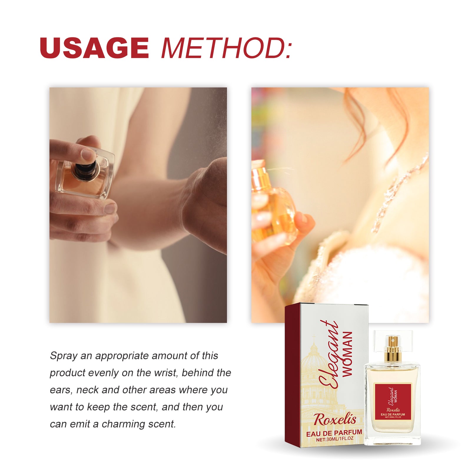 Elegant Woman Eau De Parfum, natuurlijke frisse nichelichte elegante bloemenfruitgeur
