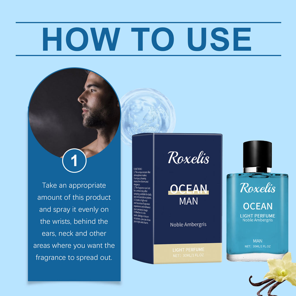 Ambergris Blue Ocean Parfum Heren Charm Atmosphere Permanent Licht Geur