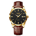 LIGE LG8970 Men's Chronograph Leather Strap Luxury Watches - Acquisti Online