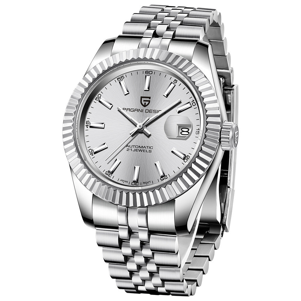 PAGANI DESIGN 1645 Men's Fashion Mechanical Watch Automatic Movement Steel Band Waterproof Man Watch - Acquisti Online