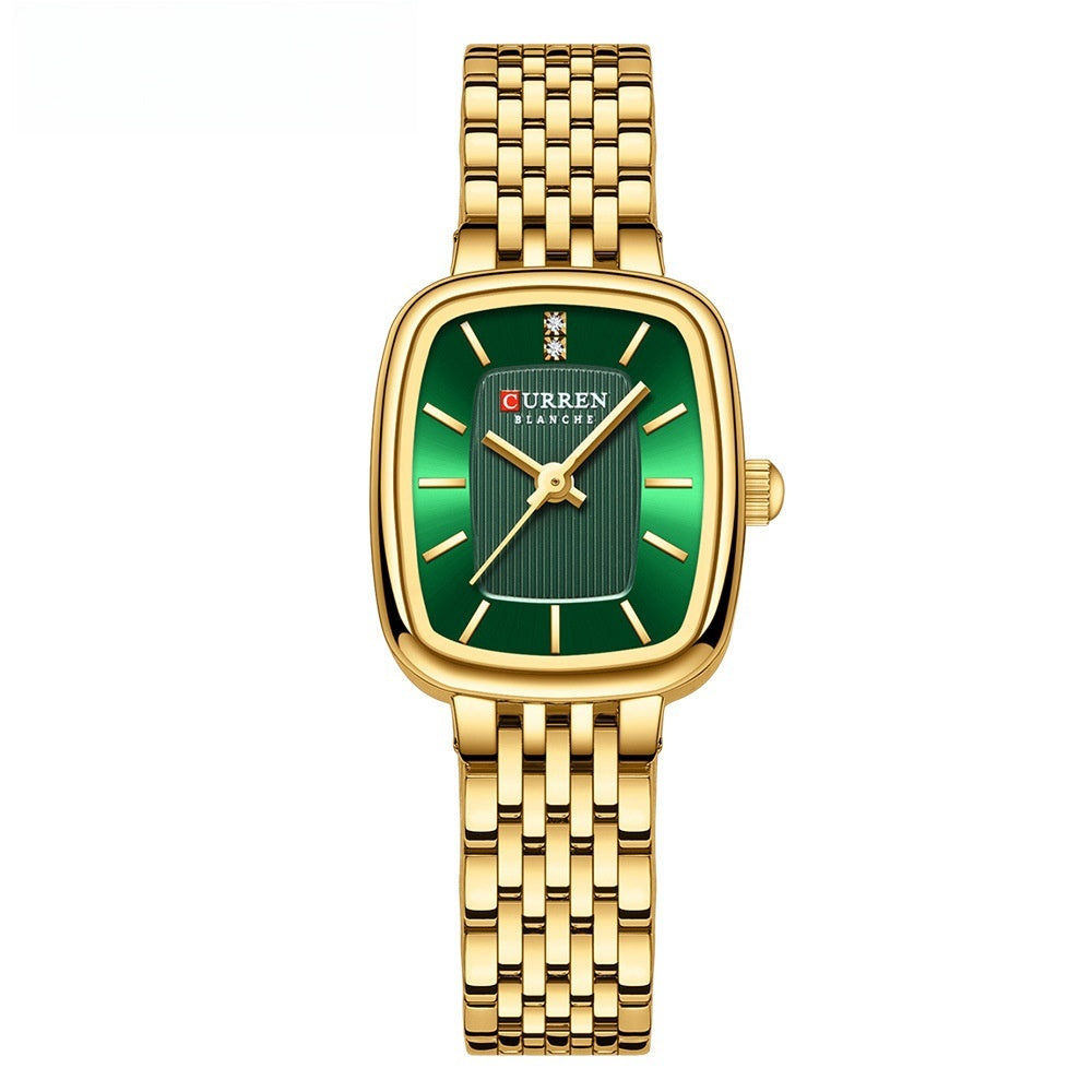 CURRN 9093 Women's Luxury Quartz Watch Fashion Leisure Diamond Simple Steel Strip Women Quartz Wristwatch