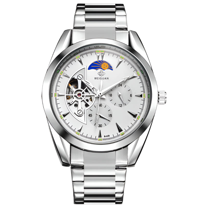 Men's Fashionable Watch Steel Band Leisure Waterproof Automatic Mechanical Movement Man Watches - Acquisti Online