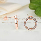 Sterling Silver Studded round Earrings