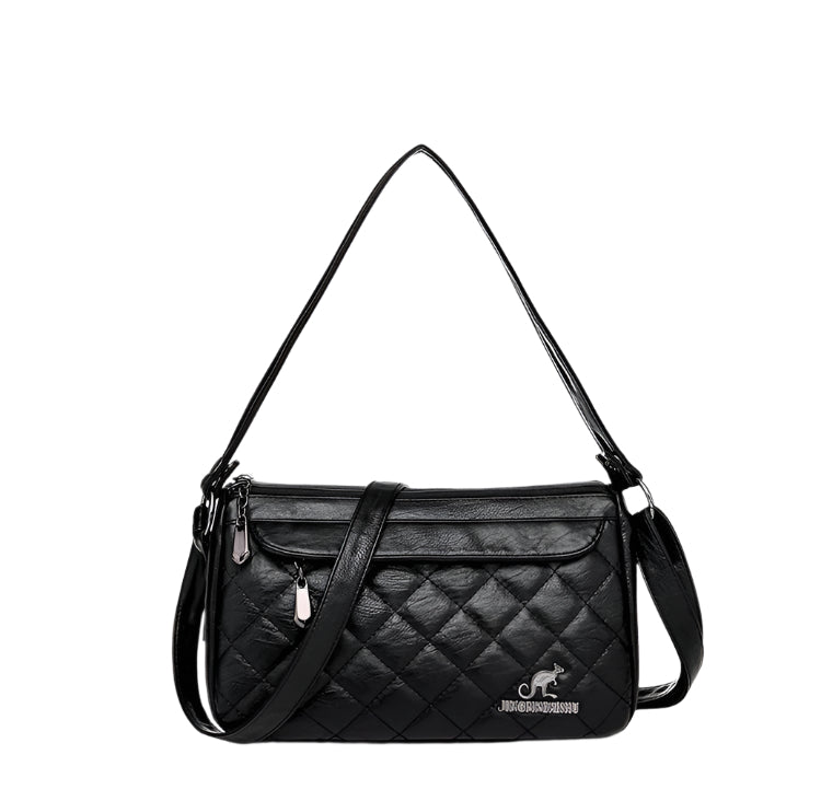 Women's Shoulder Bag Large Capacity Crossbody Multi Zipper Pocket PU Soft Leather Textured Fashionable Women's Crossbody Bag