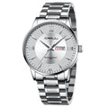CRRJU Men's Classic Fashion Watch Automatic Quartz Movement Steel Band Waterproof Man Watch - Acquisti Online