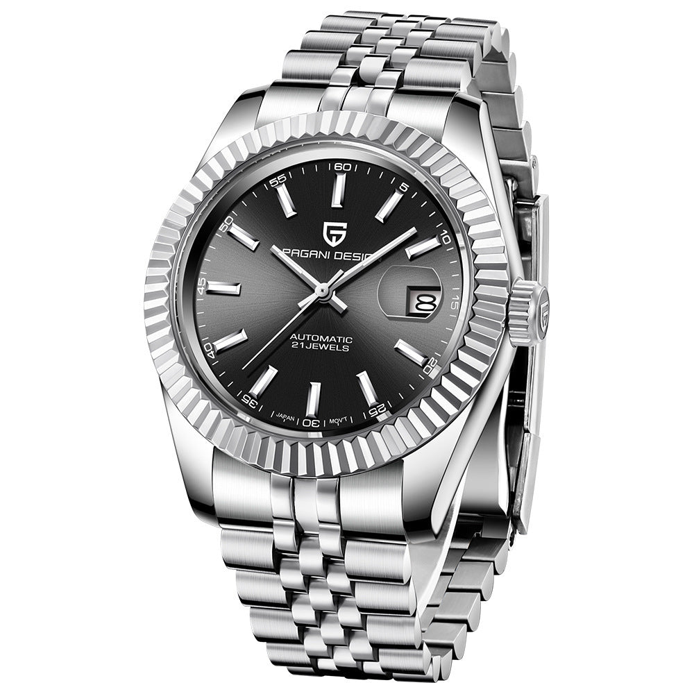 PAGANI DESIGN 1645 Men's Fashion Mechanical Watch Automatic Movement Steel Band Waterproof Man Watch - Acquisti Online