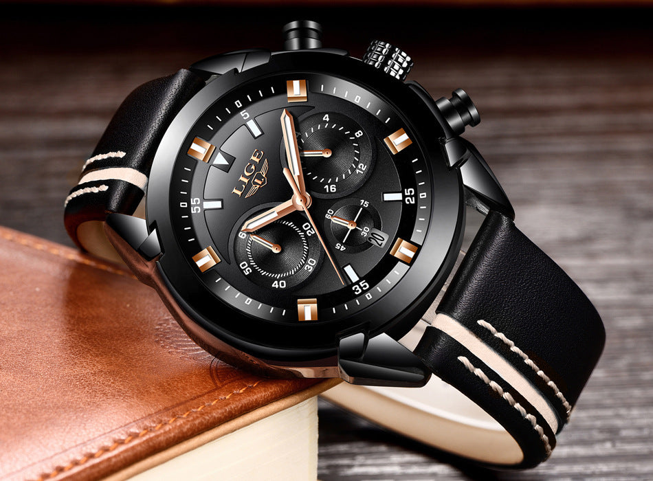 Men's Casual waterproof business sports quartz watch