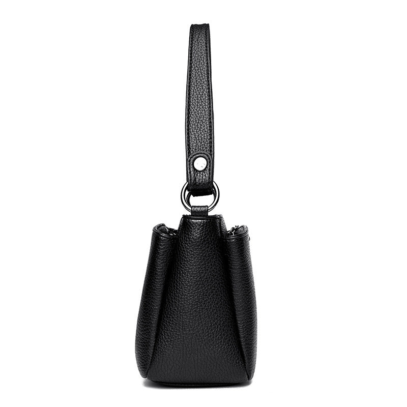 Dames handtas Eenvoudige mode Een schoudertas PU Hand dragen Kleine tas Grote capaciteit Dames handtas