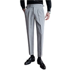 Men's Fashion British Style Business Formal Wear Suit Pants Men's