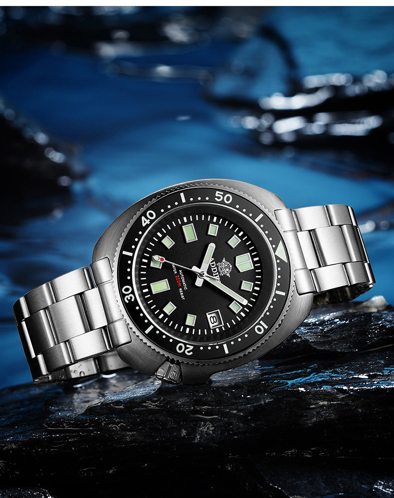 Addiesdiving Herenhorloge Roestvrij Staal 007 Sport NH35A Automatisch Horloge BGW9 Saffierkristal Duikhorloge met Super Lichtgevende Keramische Lunette