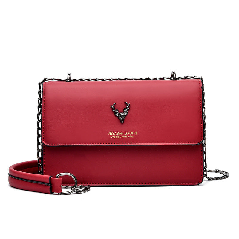Modieuze, veelzijdige damestas met ketting, kunstleren schoudertas met grote capaciteit, damestas met crossbodytas.