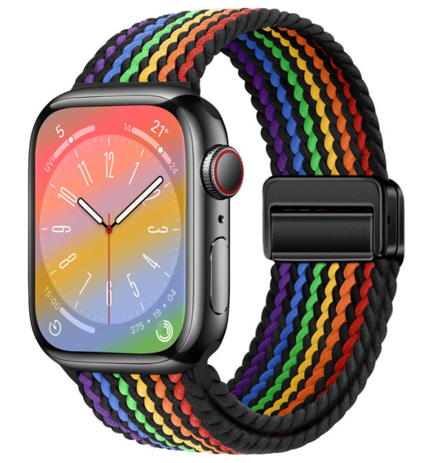 Smart Apple Watch Band Braided Solo Loop Band Magnetic Buckle Band MultiFunction Sports Mode iWatch - Acquisti Online