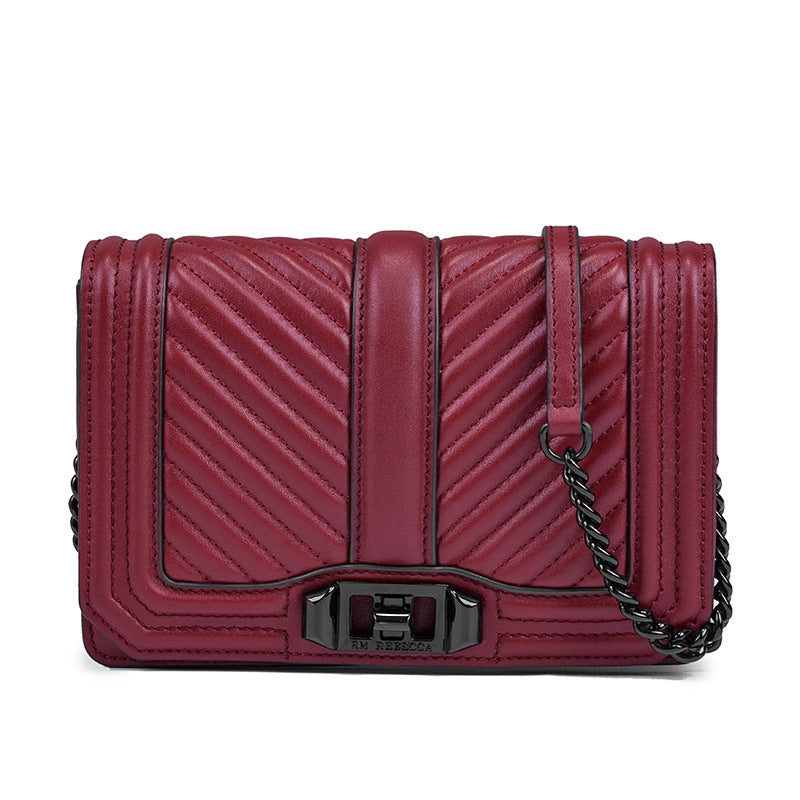 Dames modieuze kettingtas schoudertas diagonaal origineel leer grote capaciteit crossbody dames schoudertas
